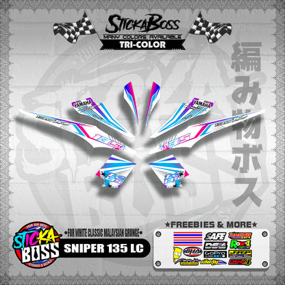 SNIPER 135 LC DECALS ( FOR WHITE CLASSIC MALAYSIAN GRUNGE )【WITH FREEBIES】