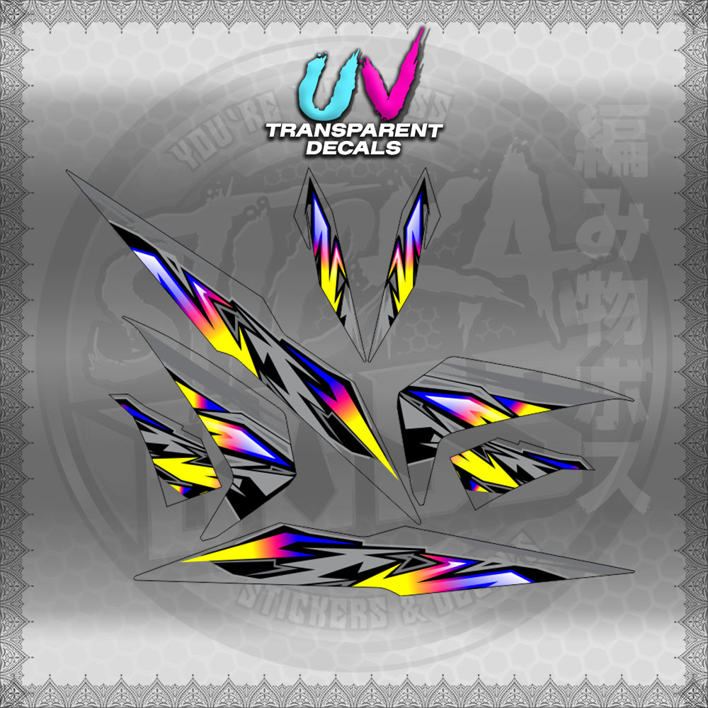 TRANSPARENT BEAT 110 V2 INDO-MALAY CONCEPT (STRIPING MOTIF DESIGN) STICKER DECALS for STICKABOSS