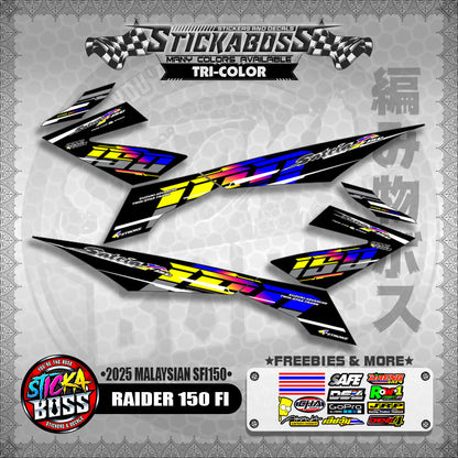 RAIDER 150 FI STICKER DECALS ( 2025 MALAYSIAN SFI150 )【WITH FREEBIES】