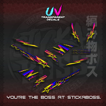 【PREMIUM UV PRINT】AEROX V1 MALAY CONCEPT ( TRANSPARENT NVX STARLIGHT ) STICKER DECALS By STICKABOSS