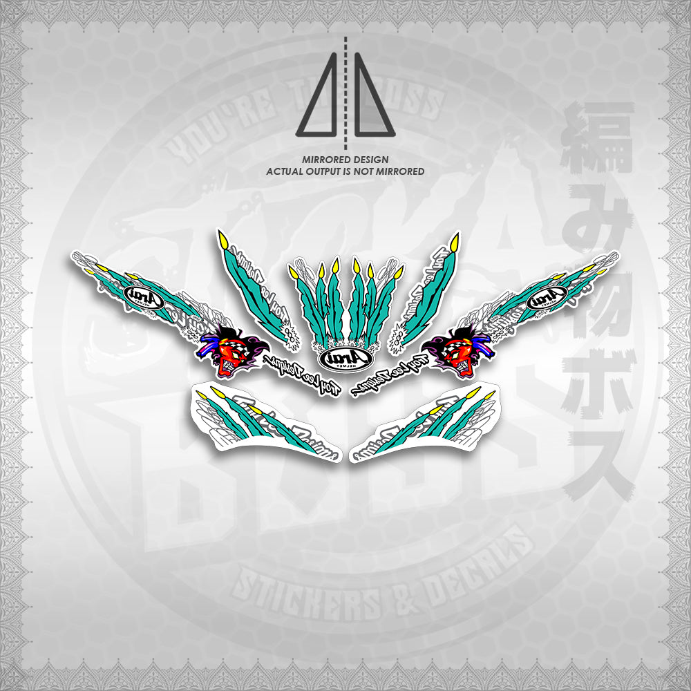 STICKER DECALS for MIO SPORT SMILE FOR WHITE (MSPSTARAP) By STICKABOSS (SOFIE LAMINATED WATERPROOF)