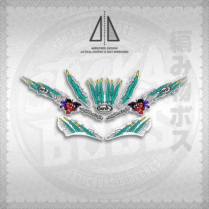 STICKER DECALS for MIO SPORT SMILE FOR WHITE (MSPSTARAP) By STICKABOSS (SOFIE LAMINATED WATERPROOF)