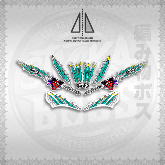 STICKER DECALS for MIO SPORT SMILE FOR WHITE (MSPSTARAP) By STICKABOSS (SOFIE LAMINATED WATERPROOF)