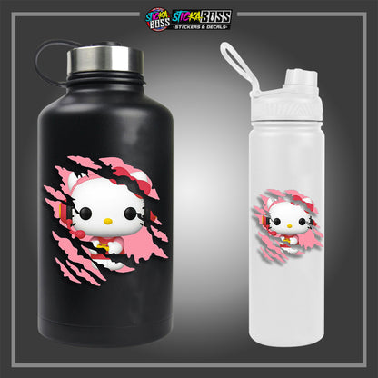 HELLO KITTY| ANIME SCRATCH STICKER【VINYL PRINTED】( LAMINATED / WATERPROOF )【Stickaboss】