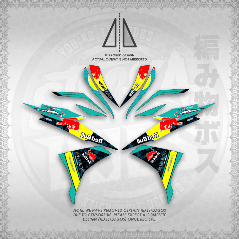 STICKER DECALS for SNIPER 135 MX (S135REBUIN)By STICKABOSS (SOFIE LAMINATED WATERPROOF)