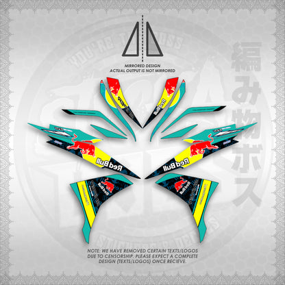 STICKER DECALS for SNIPER 135 MX (S135REBUIN)By STICKABOSS (SOFIE LAMINATED WATERPROOF)