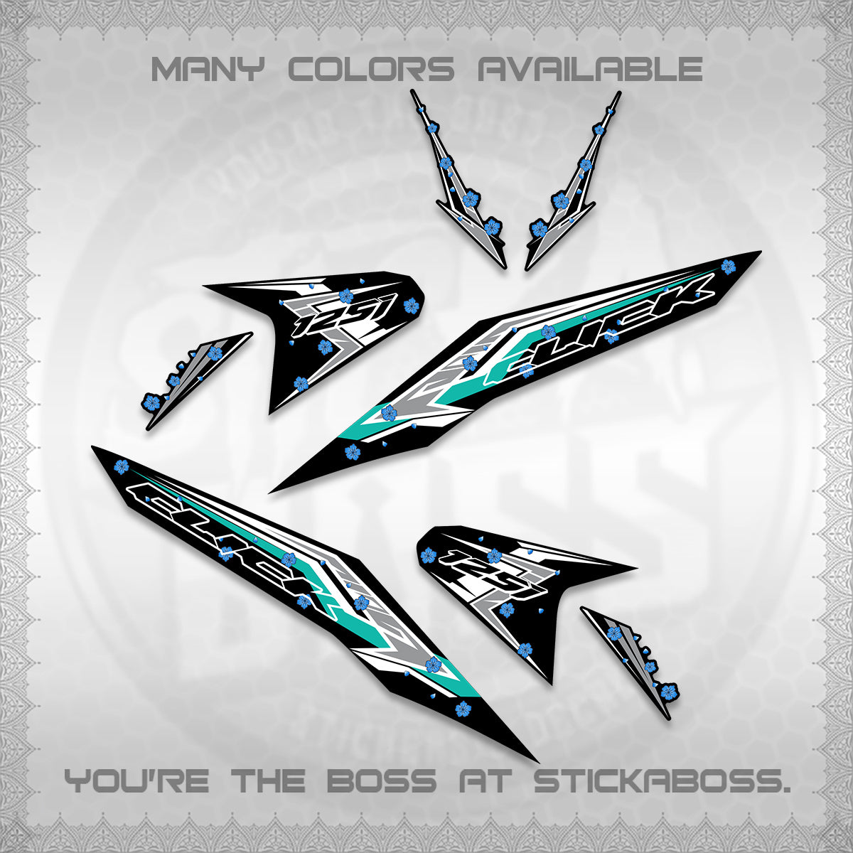 CLICK V2 VARIO DECALS (MOTIF POLET SAKURA DESIGN)STICKER DECALS By STICKABOSS