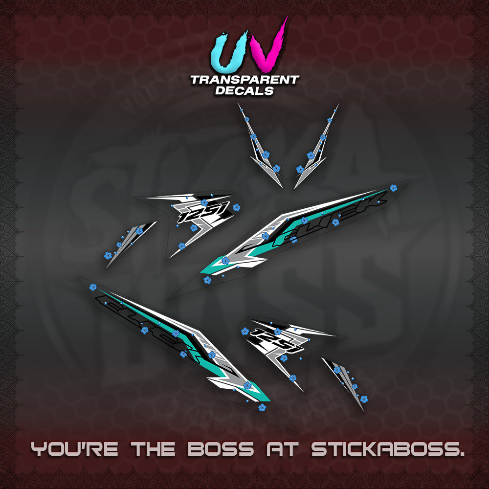 CLICK V2 UV TRANSPARENT VARIO DECALS (MOTIF POLET SAKURA DESIGN)STICKER DECALS By STICKABOSS