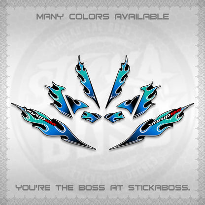 CLICK 125 V4 VARIO DECALS (2026 MOTIF FLAME 2 TONE)STICKER DECALS By STICKABOSS
