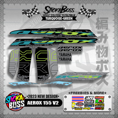 AEROX 155 V2 MALAYSIAN DECALS ( 2023 NEW DESIGN )【WITH FREEBIES】