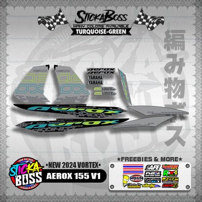 AEROX 155 V1 DECALS ( NEW 2024 VORTEX )【WITH FREEBIES】