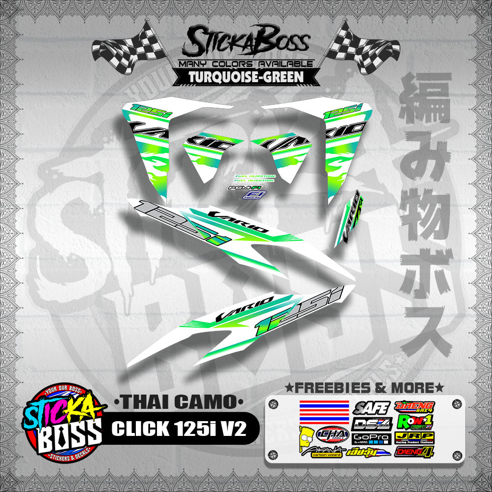 CLICK 125i V2 DECALS ( THAI CAMO )【WITH FREEBIES】