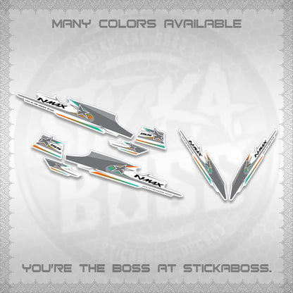 NMAX V1 FOR WHITE THAI-INDO DECALS (THMI 02 DESIGN)STICKER DECALS By STICKABOSS