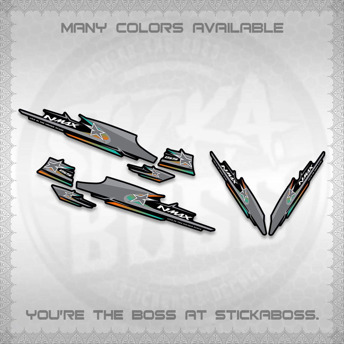 NMAX V1 THAI-INDO DECALS (THMI 02 DESIGN)STICKER DECALS By STICKABOSS
