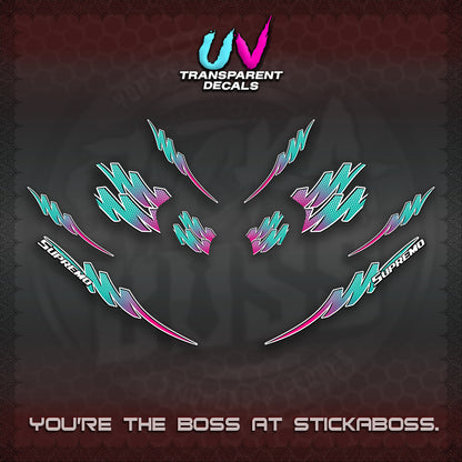 ADV 160 UV TRANSPARENT STRIPING(2 TONE PUTREA VIRDIAN) STICKER DECALS By STICKABOSS
