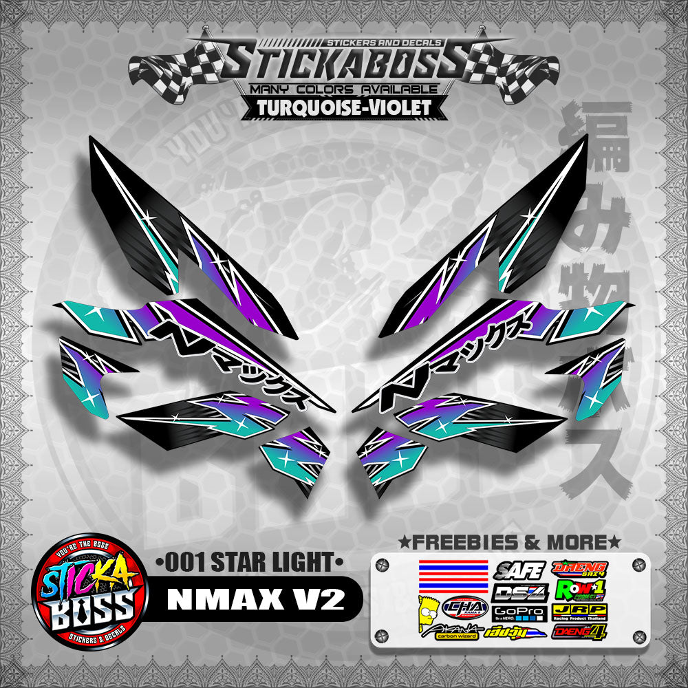 NMAX V2 STICKER DECALS ( 001 STAR LIGHT )【WITH FREEBIES】