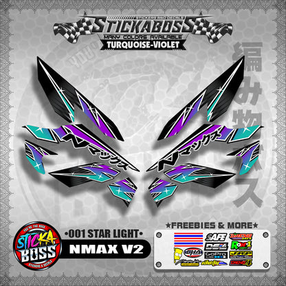 NMAX V2 STICKER DECALS ( 001 STAR LIGHT )【WITH FREEBIES】