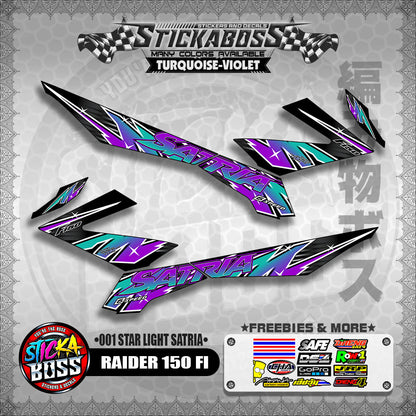 RAIDER 150 FI STICKER DECALS ( 001 START LIGHT SATRIA )【WITH FREEBIES】