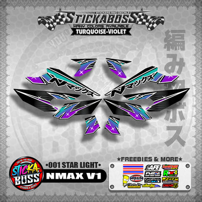 NMAX V1 STICKER DECALS ( 001 STAR LIGHT )【WITH FREEBIES】