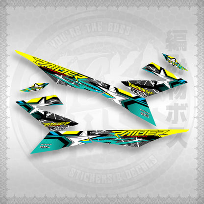 STICKER DECALS for RAIDER 150 FI (RFISATHMATH04) By STICKABOSS (SOFIE LAMINATED WATERPROOF)