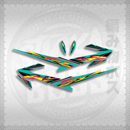 FURY 125 LUEFI RACE FLARE STICKER DECALS By STICKABOSS (SOFIE LAMINATED WATERPROOF)