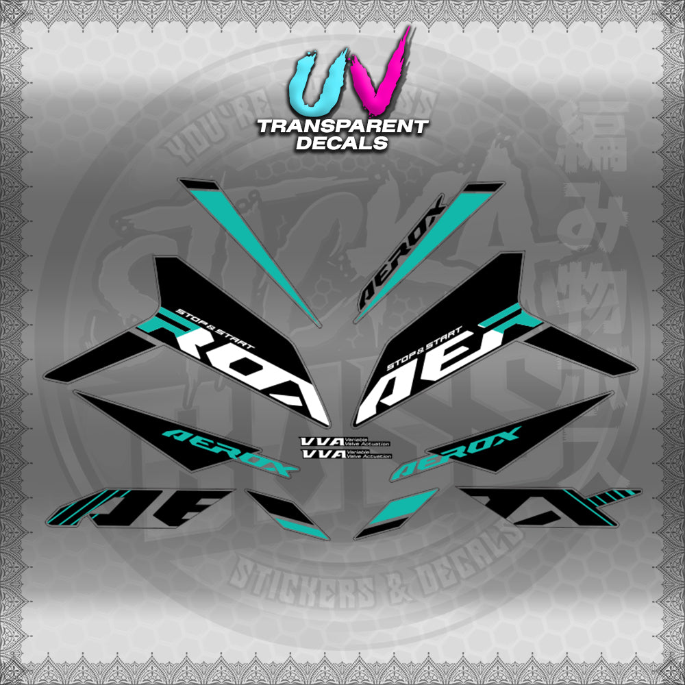 【PREMIUM UV PRINT】TRANSPARENT AEROX V3 ALPHA TURBO INDO (AV3SODE25)【WITH FREEBIES】