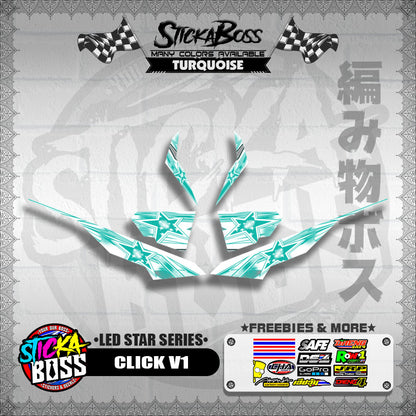 CLICK V1 DECALS ( LED STAR SERIES )【WITH FREEBIES】