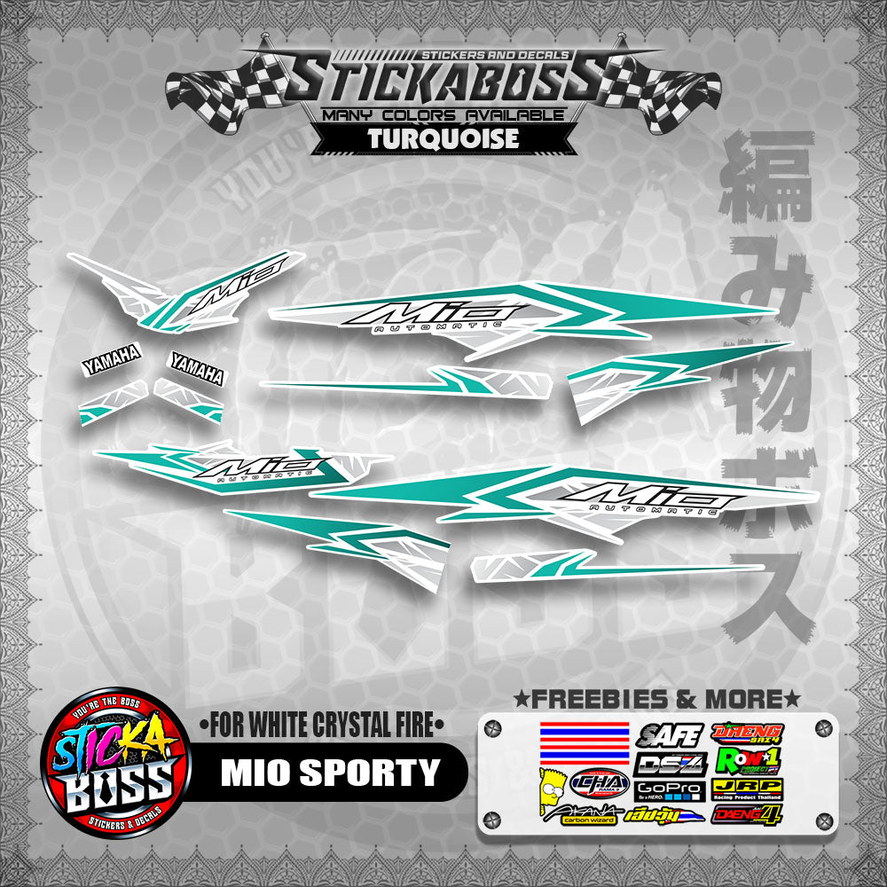 MIO SPORTY THAI-MALAYSIAN STICKER DECALS ( FOR WHITE CRYSTAL FIRE )【WITH FREEBIES】