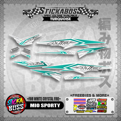 MIO SPORTY THAI-MALAYSIAN STICKER DECALS ( FOR WHITE CRYSTAL FIRE )【WITH FREEBIES】