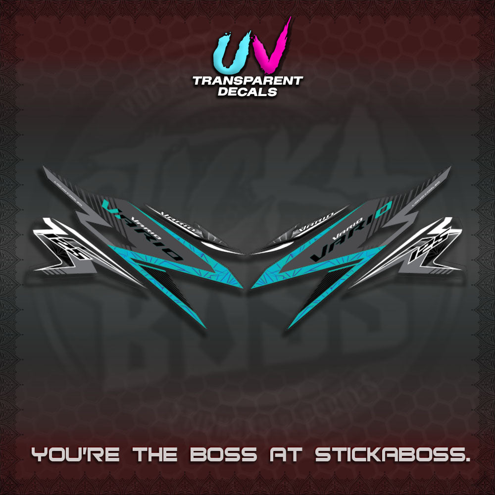 CLICK 125 V2  UV TRANSPARENT VARIO DECALS (2 TONE VIETNAM MOTIF 2026)STICKER DECALS By STICKABOSS
