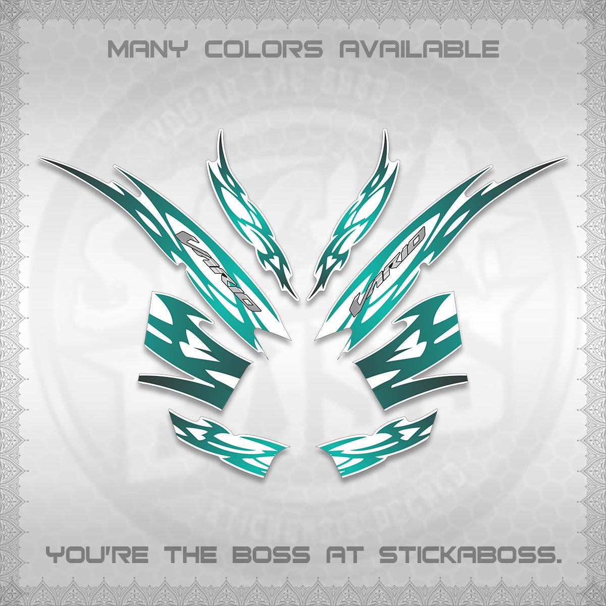 CLICK 125 V2 INDO STRIPING FOR WHITE DECALS (2026 NUSANTARA MOTIF) STICKER DECALS By STICKABOSS
