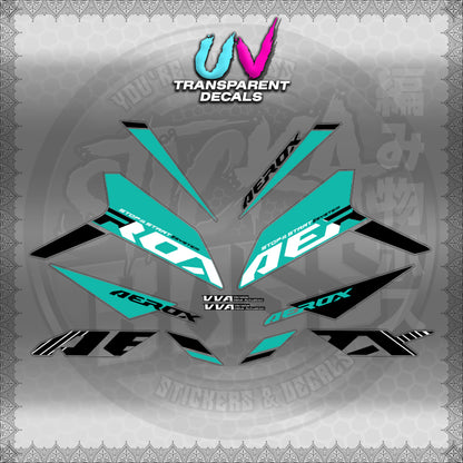 【PREMIUM UV PRINT】TRANSPARENT AEROX V3 ALPHA TURBO INDO (AV3SODE25)【WITH FREEBIES】