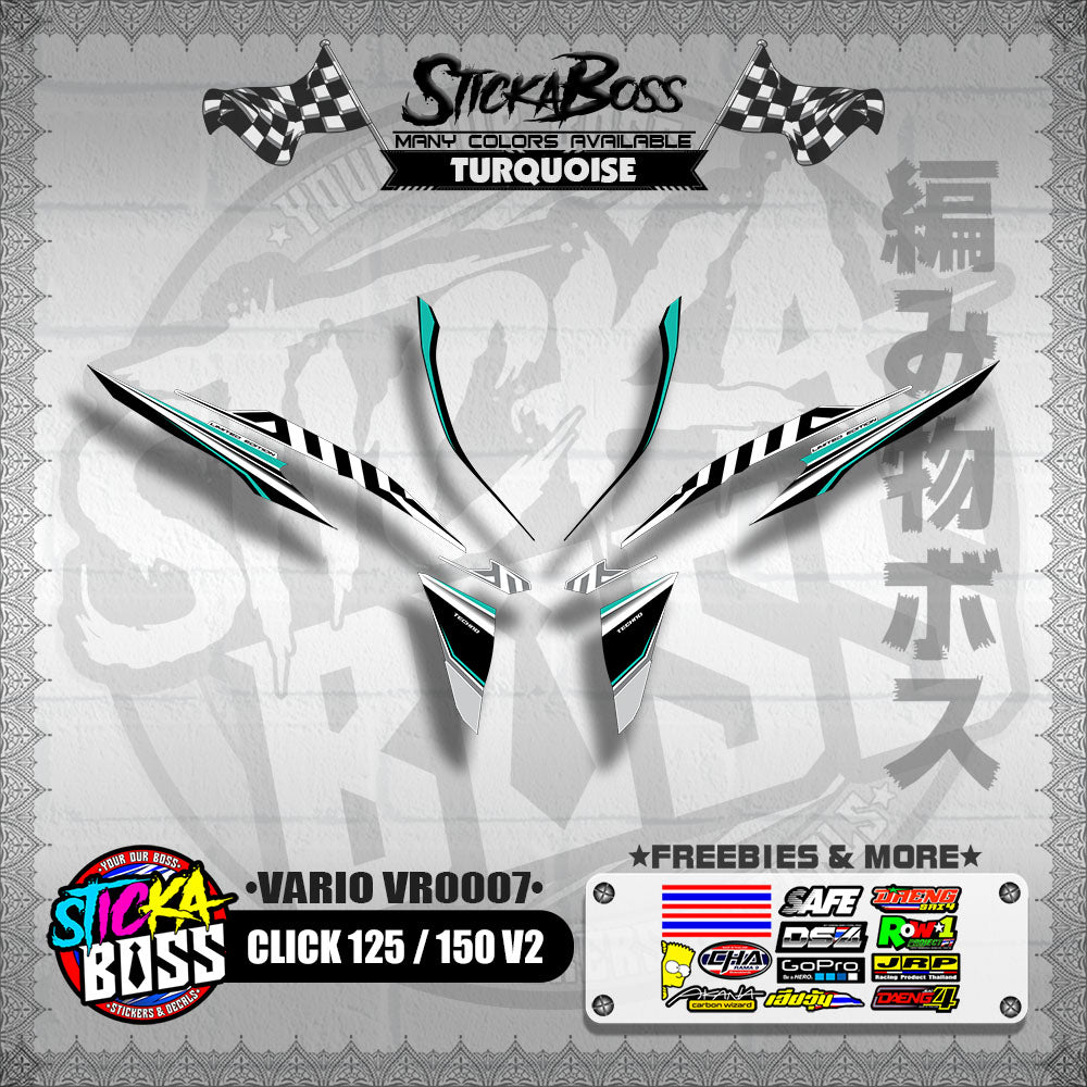CLICK 125 / 150 V2 DECALS ( VARIO VR0007 )【WITH FREEBIES】