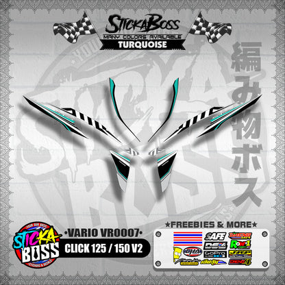 CLICK 125 / 150 V2 DECALS ( VARIO VR0007 )【WITH FREEBIES】