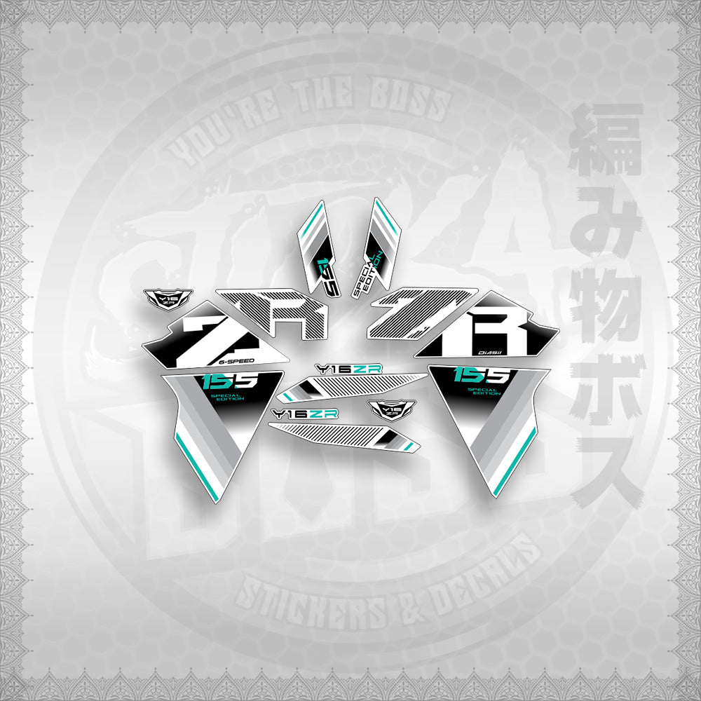 STICKER DECALS for SNIPER 155 (S155Y1SIPHFOWH) By STICKABOSS (SOFIE LAMINATED WATERPROOF)