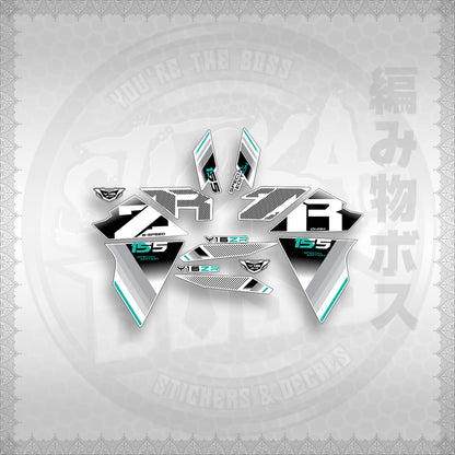 STICKER DECALS for SNIPER 155 (S155Y1SIPHFOWH) By STICKABOSS (SOFIE LAMINATED WATERPROOF)