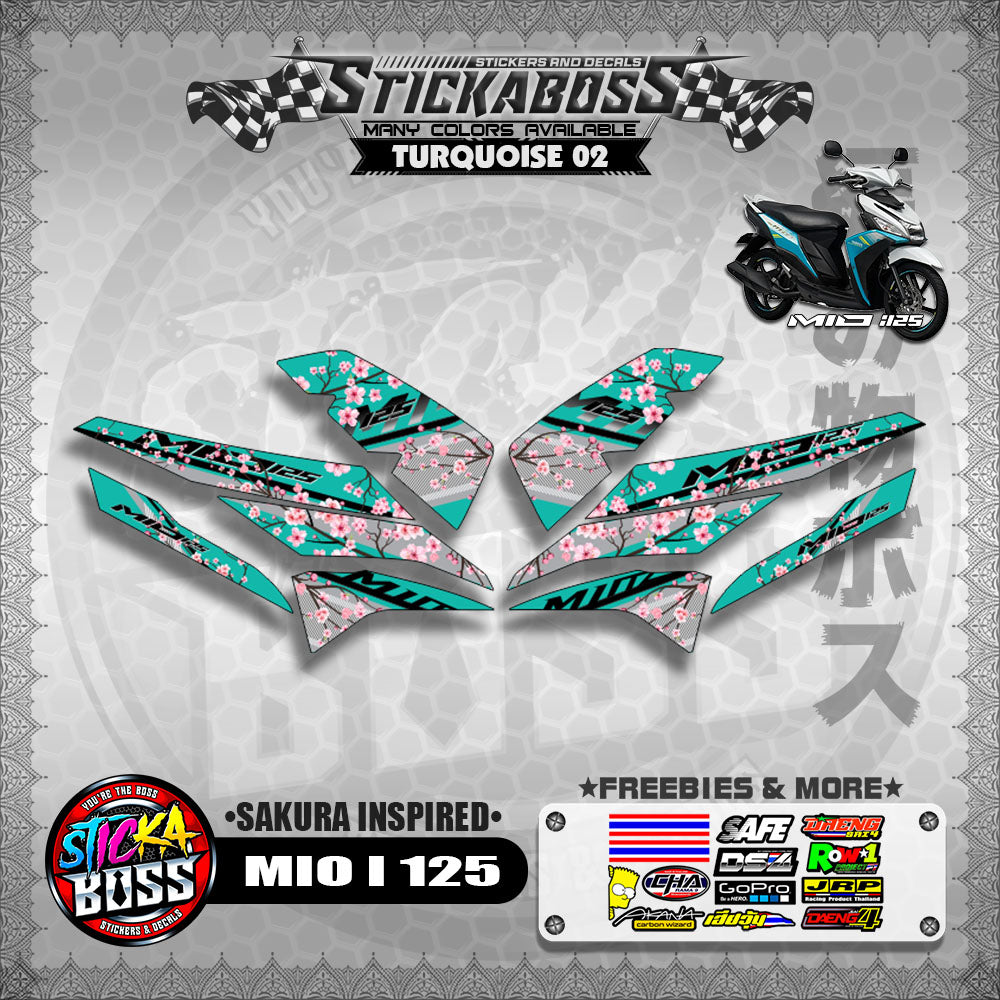 MIO I 125 STICKER DECALS ( SAKURA INSPIRED )【WITH FREEBIES】