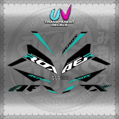 【PREMIUM UV PRINT】TRANSPARENT AEROX V3 ALPHA TURBO INDO (AV3SODE25)【WITH FREEBIES】