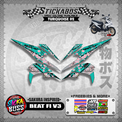 BEAT V3 STICKER DECALS ( SAKURA INSPIRED )【WITH FREEBIES】
