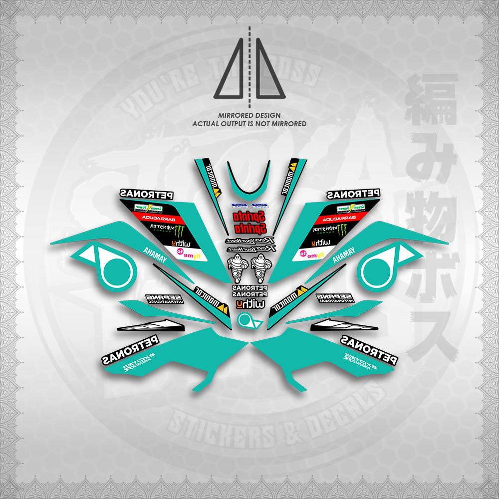 STICKER DECALS for SNIPER 155 MALAYSIAN (S155PEMOSRED) By STICKABOSS (SOFIE LAMINATED WATERPROOF)