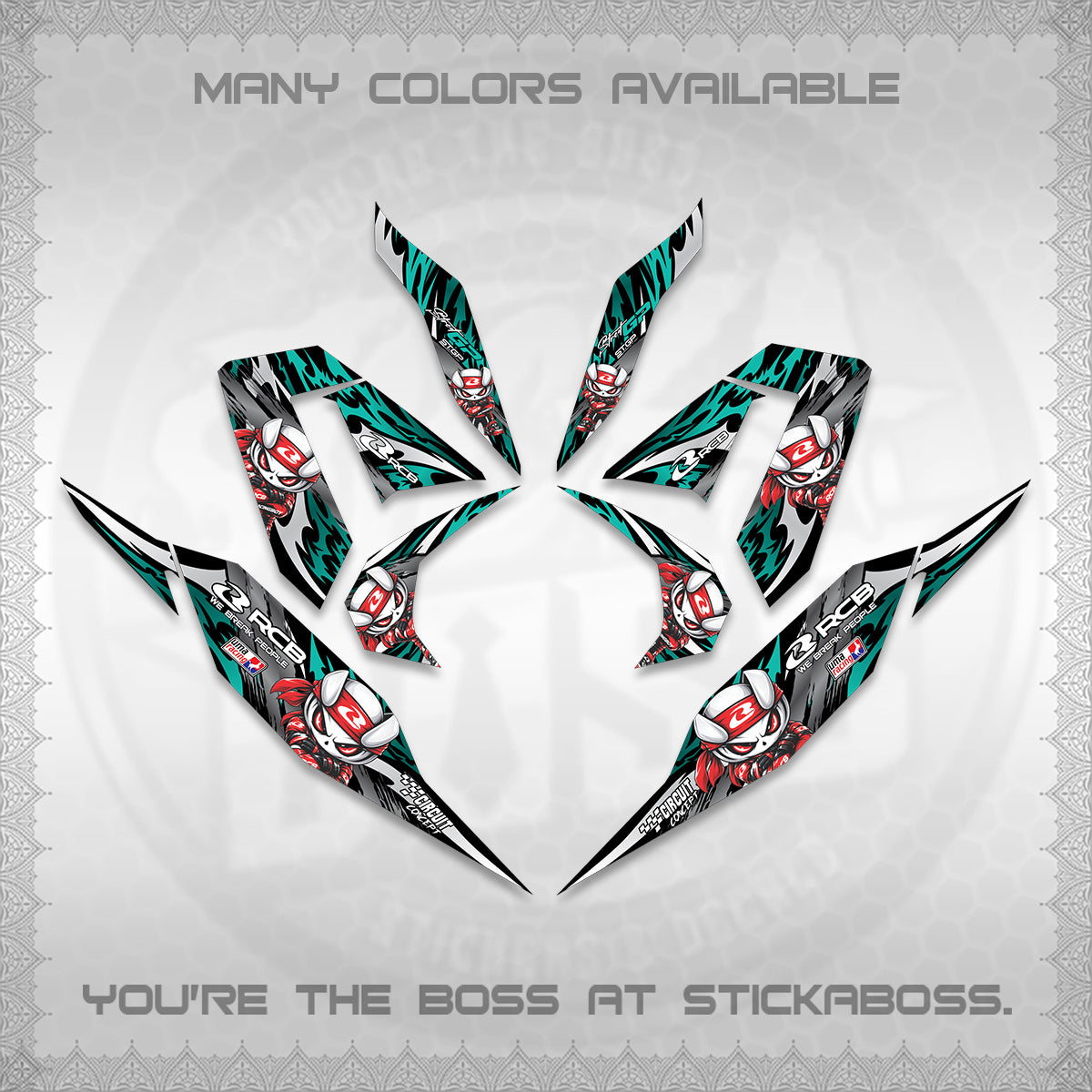 CLICK 125 V4 DECALS (2026 NEW RCB 2.0 DESIGN) STICKER KITS BY STICKABOSS