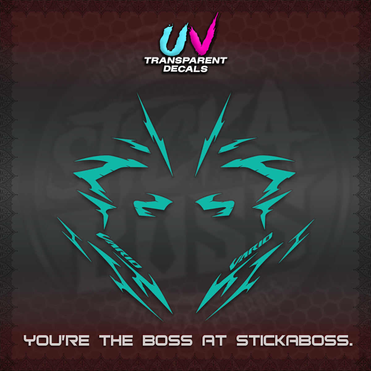 CLICK V3 UV TRANSPARENT DECALS (2026 VARIO NEW STRIPES) STICKER KITS BY STICKABOSS
