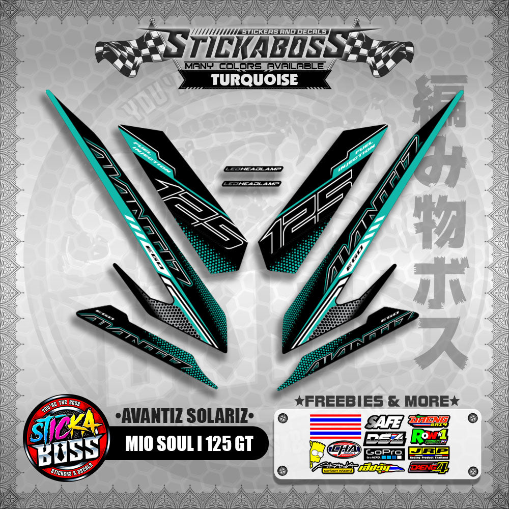 MIO SOUL I 125 GT STICKER DECALS ( AVANTIZ SOLARIZ )【WITH FREEBIES】