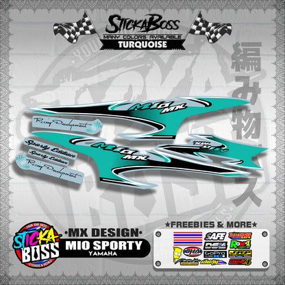 MIO SPORTY STOCK DECALS ( MX DESIGN )【WITH FREEBIES】