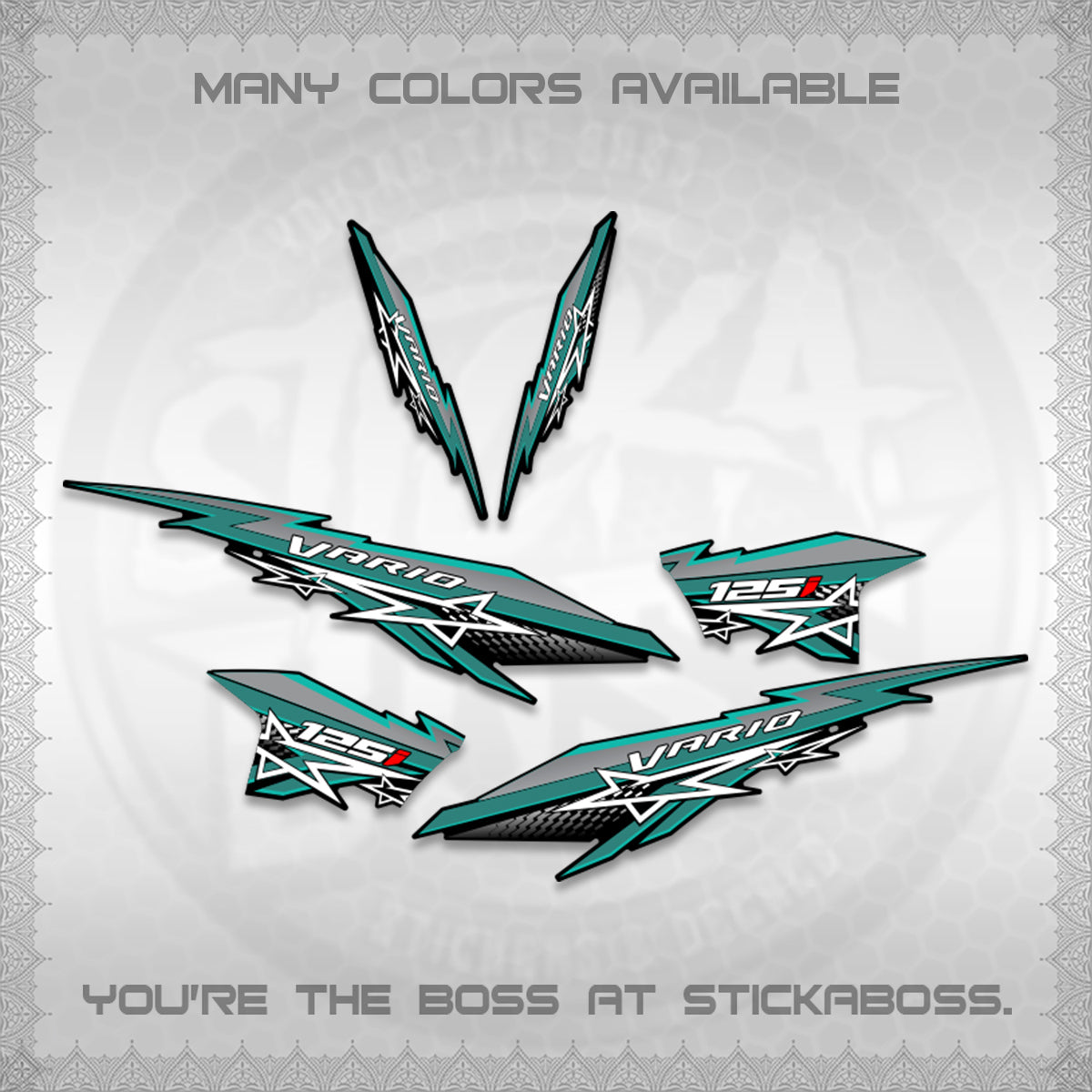 CLICK V2 INDO VARIO DECALS (A0002 STAR DESIGN)STICKER DECALS By STICKABOSS