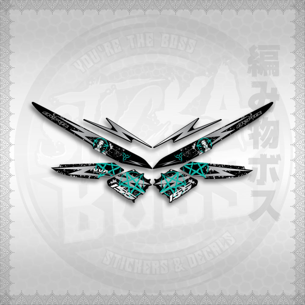 STICKER DECALS for AEROX 155 V1 MALAYSIAN (AV1STLASA) By STICKABOSS (SOFIE LAMINATED WATERPROOF)