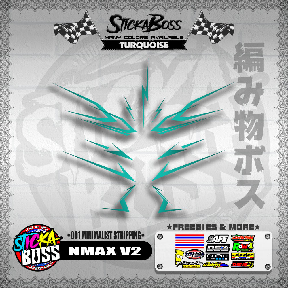 NMAX V2 DECALS ( 001 MINIMALIST STRIPPING )【WITH FREEBIES】