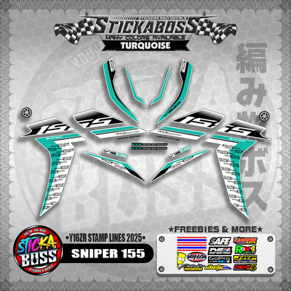 SNIPER 155 STICKER DECALS ( Y16ZR STAMP LINES 2025 )【WITH FREEBIES】