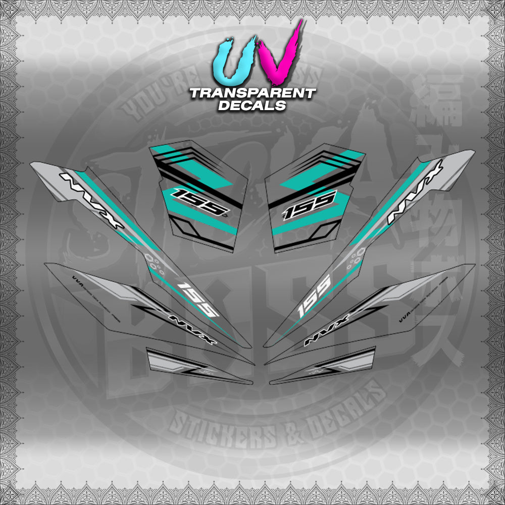 【PREMIUM UV PRINT】TRANSPARENT AEROX V3 ALPHA TURBO INDO (AV3NVRAST) 【WITH FREEBIES】