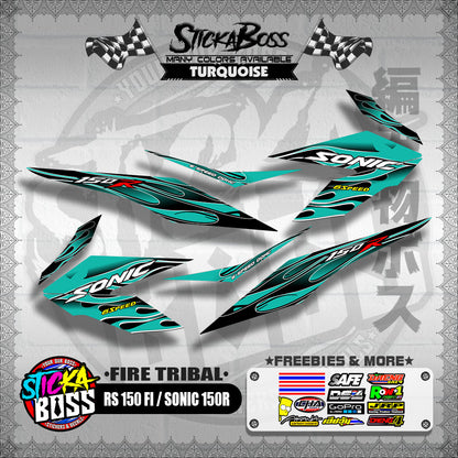 RS 150 FI / SONIC 150R DECALS ( FIRE TRIBAL )【WITH FREEBIES】
